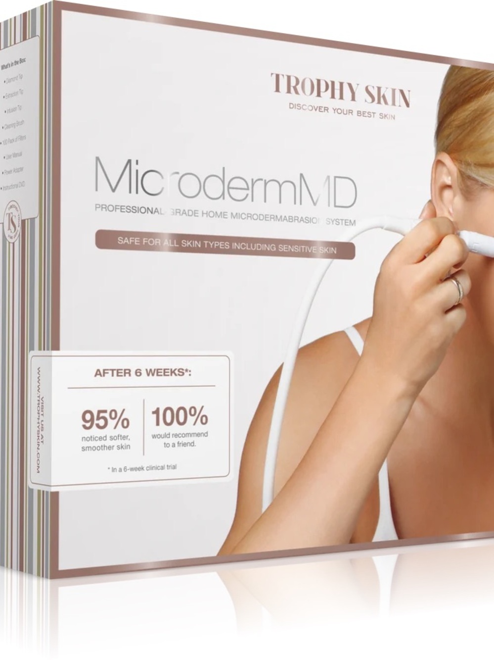 Trophy Skin MicrodermMD Professional Home Microdermabrasion System-Complete-NEW